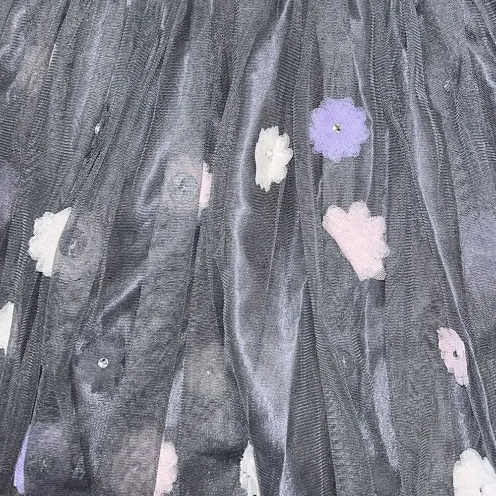 Girls Gray Tulle Skirt(Size M7/8)